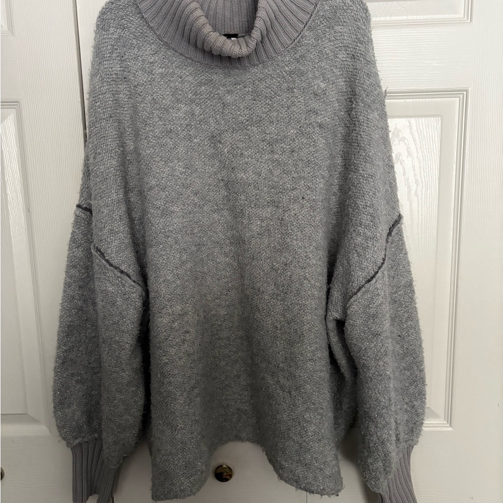 Gray Turtleneck Sweater